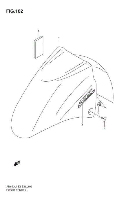 FRONT FENDER (AN650A L1 E28)