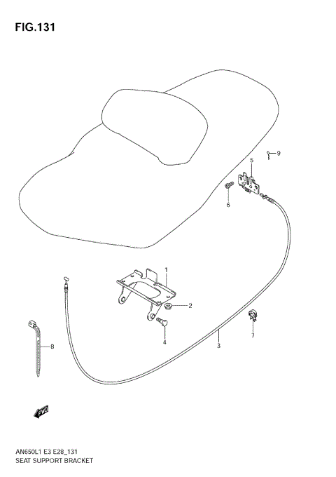 SEAT SUPPORT BRACKET (AN650A L1 E28)