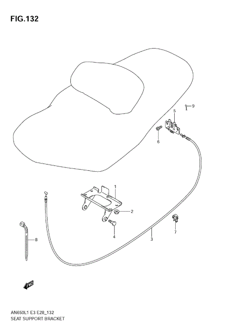 SEAT SUPPORT BRACKET (AN650A L1 E33)