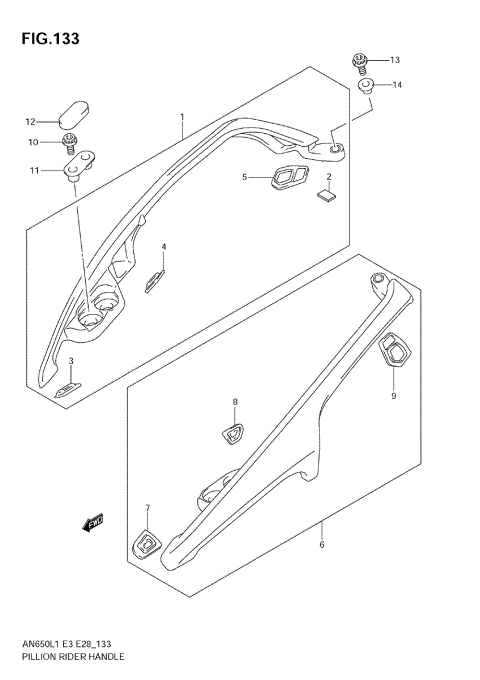 PILLION RIDER HANDLE (AN650 L1 E3)