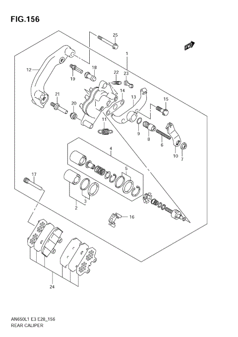 REAR CALIPER (AN650 L1 E3)