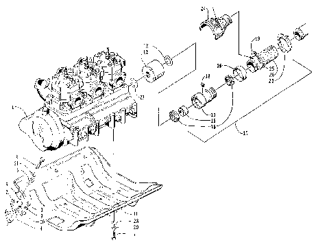 ENGINE AND RELATED ASSEMBLY [73211]