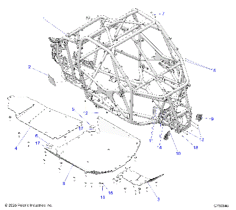 CHASSIS, MAIN FRAME AND SKID PLATES - Z25RRL2KAL (C750846)