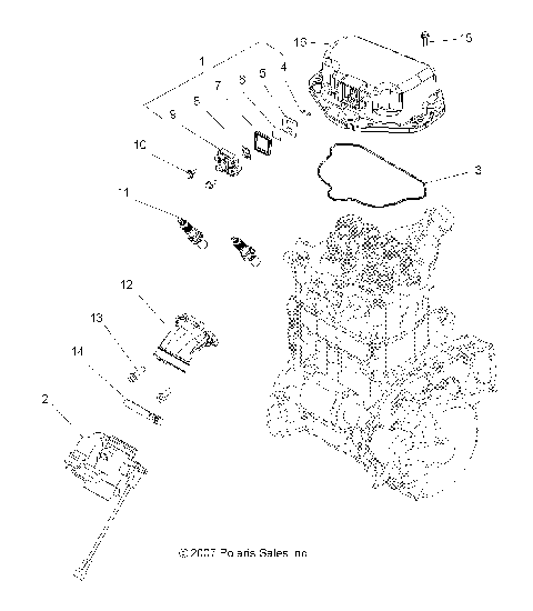ENGINE, THROTTLE BODY MOUNTING - A08TN68AX/AZ (49ATVTHROTTLEBODY08SPX27)