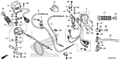 HANDLE LEVER@SWITCH@CABLE