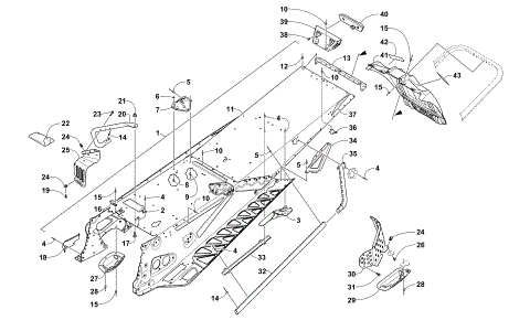 TUNNEL AND SNOWFLAP ASSEMBLY