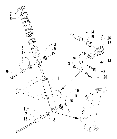 SHOCK ABSORBER AND SWAY BAR ASSEMBLY [85243]
