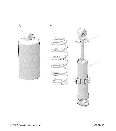 SUSPENSION, SHOCK, FRONT TRACK - S25CFF5TSL (C602486)