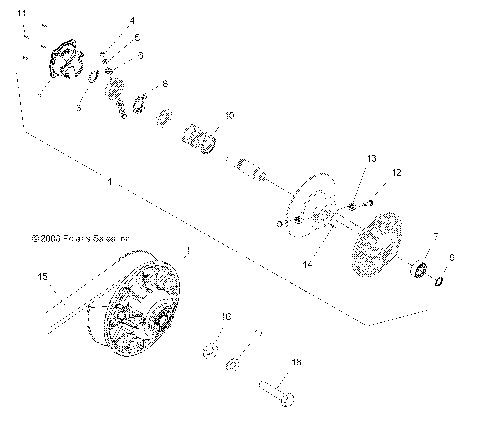 DRIVE TRAIN, SECONDARY CLUTCH - A09ZX85FS/CFS (49ATVCLUTCHDRIVEN09SPXP850)