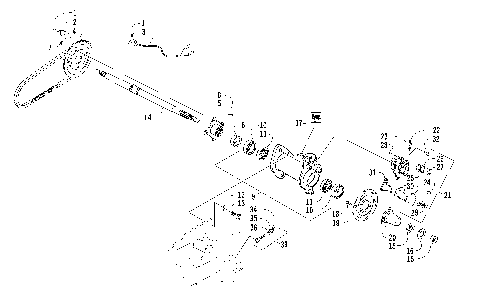 REAR AXLE AND BRAKE ASSEMBLY [92803]