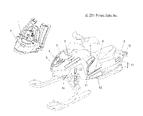 BODY, DECALS - S12MX6JSA/JEA (49SNOWDECAL12600RCR)