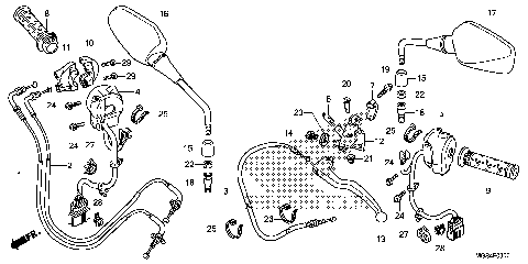 HANDLE LEVER@SWITCH@CABLE