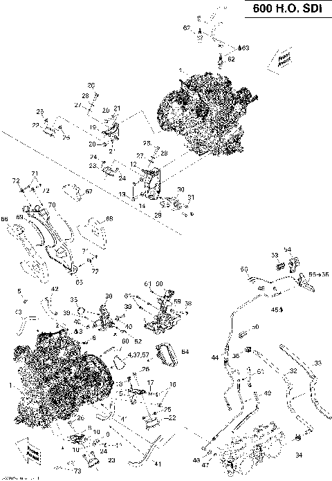 01- Engine And Engine Support 600 HO
