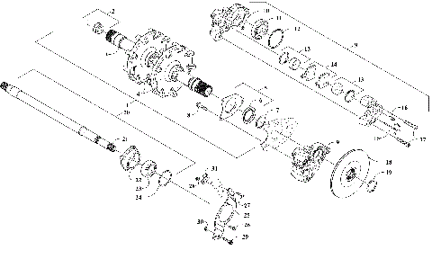 DRIVE TRAIN SHAFTS AND BRAKE ASSEMBLIES [110176]