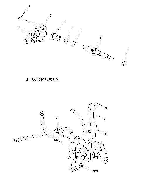 ENGINE, OIL PUMP and LINES - S10PR8ESA/ESL (49SNOWOILPUMP09700RMK)
