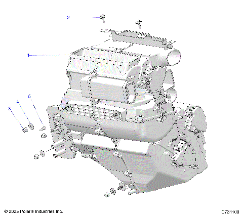 BODY, HVAC MAIN MOUTING - R25X6W1RB9/BD/BM (731100)