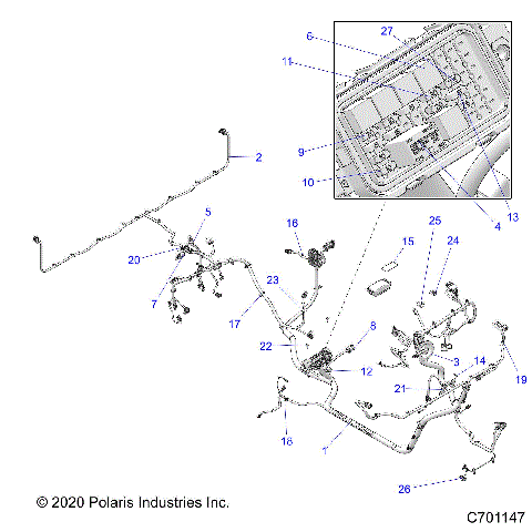 ELECTRICAL, WIRE HARNESS - R21TAA99A1/A7/B1/B7 (C701147)