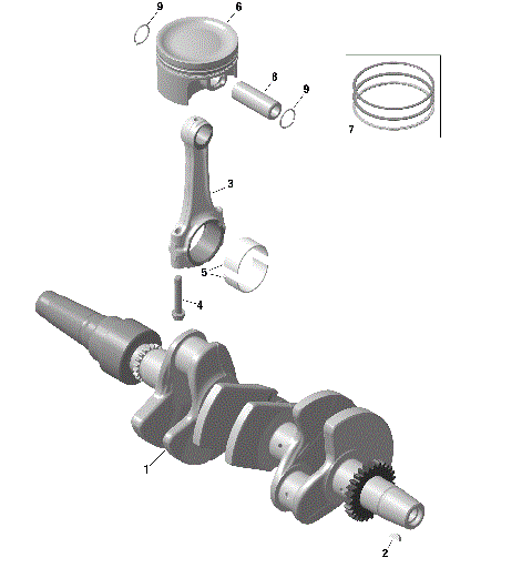 01- ROTAX - Crankshaft and Pistons