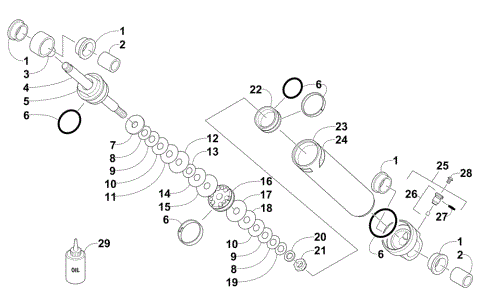 REAR SUSPENSION REAR ARM SHOCK ABSORBER