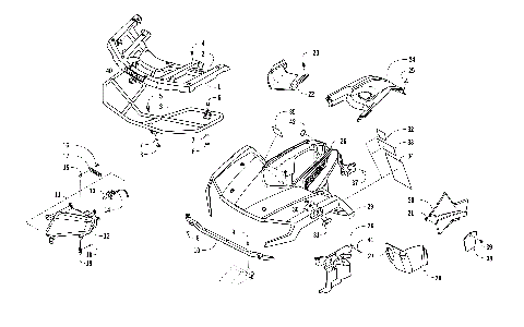 FRONT BODY, RACK, AND HEADLIGHT ASSEMBLY [301921]
