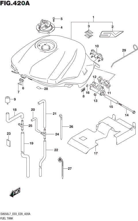 FUEL TANK (YKV)  (SV650L7 E03)