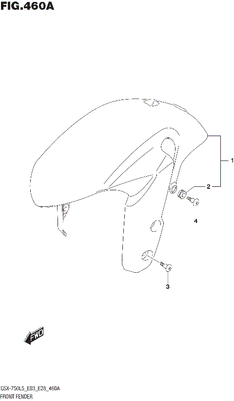 FRONT FENDER (GSX-R750L5 E03)