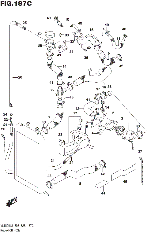 RADIATOR HOSE (VL1500BL8 E33)