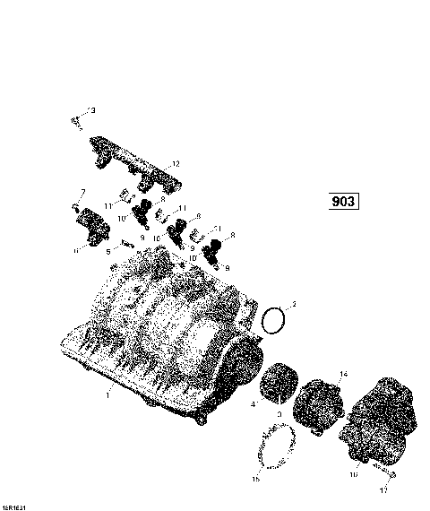 02- Air Intake Manifold and Throttle Body - 900-900 HO ACE