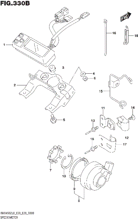 SPEEDOMETER (RMX450ZL8 E28)