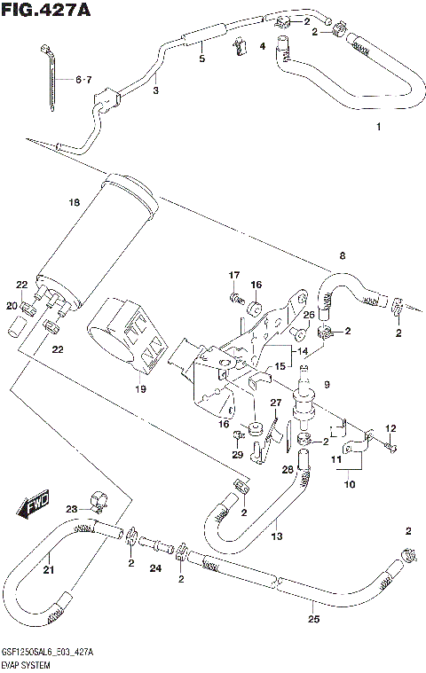 EVAP SYSTEM (GSF1250SAL6 E33)