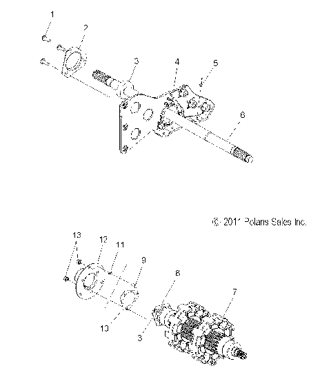 DRIVE TRAIN, JACKSHAFT and DRIVESHAFT - S12PP7FSL (49SNOWDRIVETRAIN12TRBOIQLX)