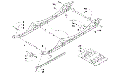 SLIDE RAIL AND TRACK ASSEMBLY