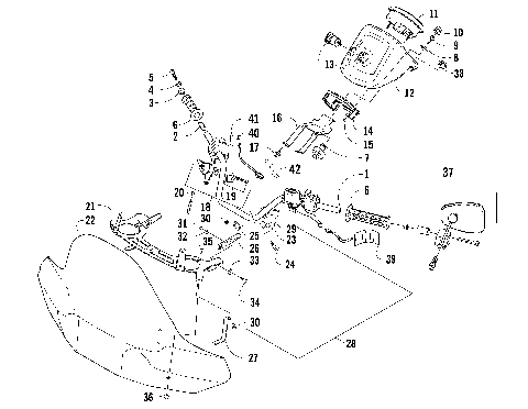 HANDLEBAR AND WINDSHIELD ASSEMBLY [88943]