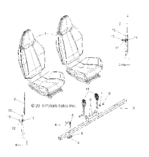 BODY, SEAT MOUNTING and BELTS - R11VE76AC/AD/AT/AW/AZ (49RGRSEATMTG11RZR)