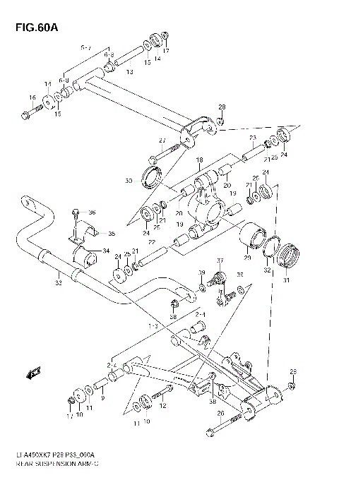 REAR SUSPENSION ARM (MODEL K8/K9/L0)