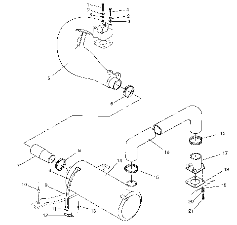 EXHAUST SYSTEM SLT 750 B954170 (4930563056B005)