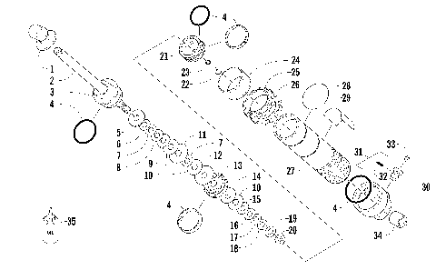 REAR SUSPENSION FRONT ARM SHOCK ABSORBER [95181]