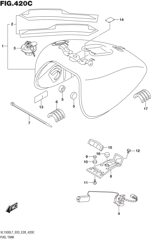 FUEL TANK (VL1500BL7 E33)
