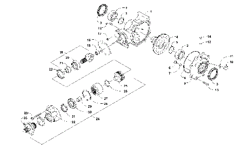 REAR DRIVE GEARCASE ASSEMBLY [90831]