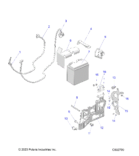 ELECTRICAL, E.S. BATTERY/BOX and CABLES - S24TFM8MS E.S. OPTION (C602700)