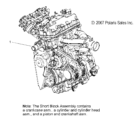 ENGINE, SHORT BLOCK - S09PP7FS/FE (49SNOWENGINE08SBTRBO)