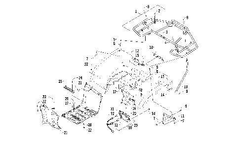 REAR BODY, RACK, AND TAILLIGHT ASSEMBLY [94361]