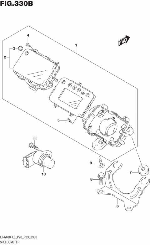 SPEEDOMETER (LT-A400FL6 P33)