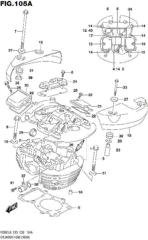 CYLINDER HEAD (REAR)