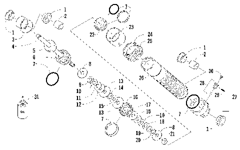 REAR SUSPENSION REAR ARM SHOCK ABSORBER [99028]