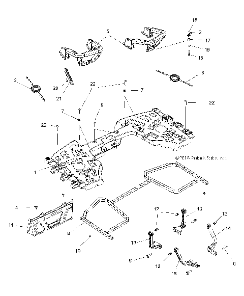BODY, REAR RACK ASM. - A14DN8EFQ (49ATVRACKMTGRR14SPTRG850)