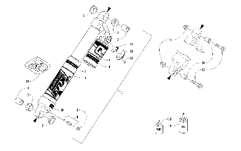 REAR SUSPENSION REAR ARM SHOCK ABSORBER [105145]