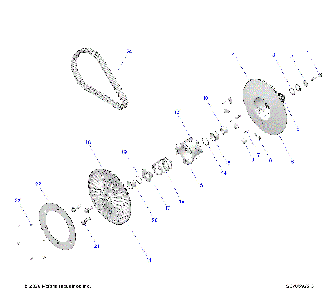 DRIVE TRAIN, SECONDARY CLUTCH
