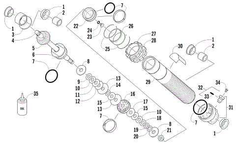 REAR SUSPENSION REAR ARM SHOCK ABSORBER