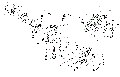 RIGHT CRANKCASE AND COVER ASSEMBLY [305606]
